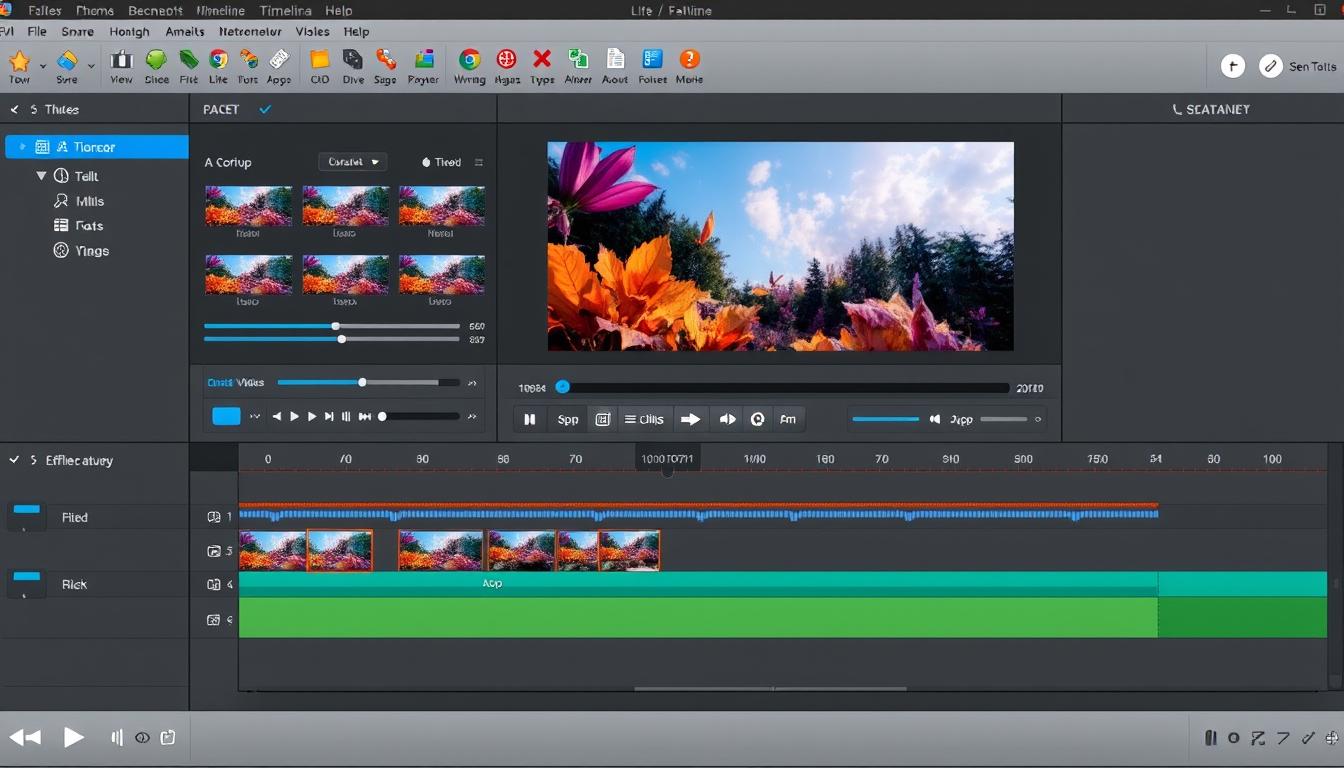 video editing software user interface