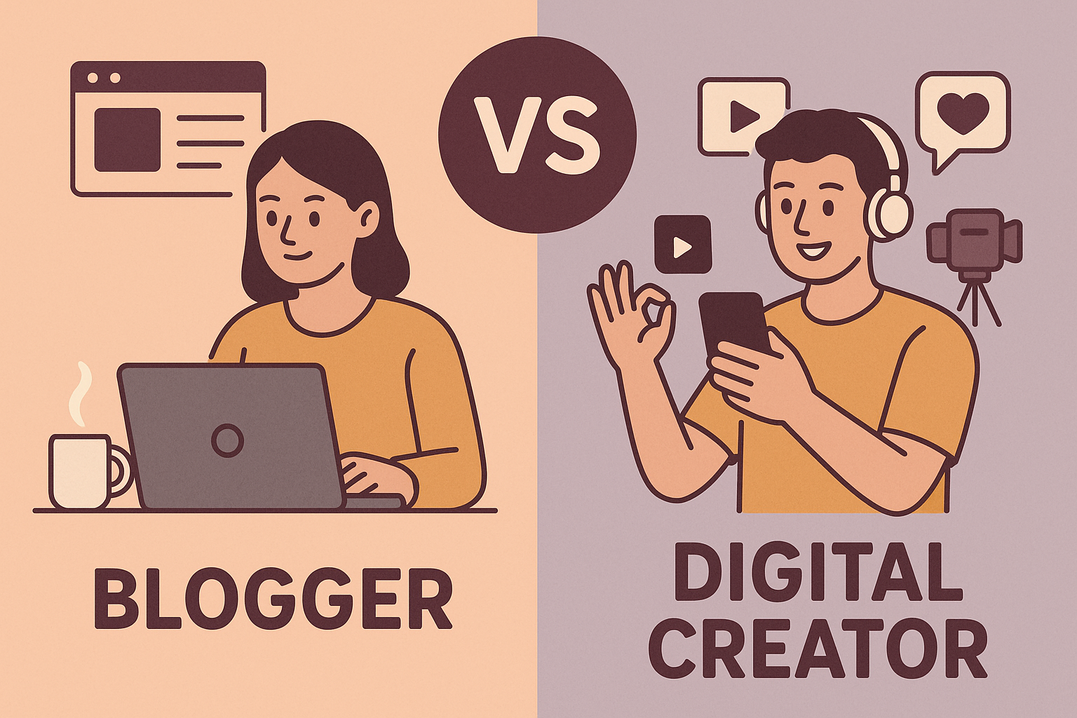 Blogger vs Digital Creator
